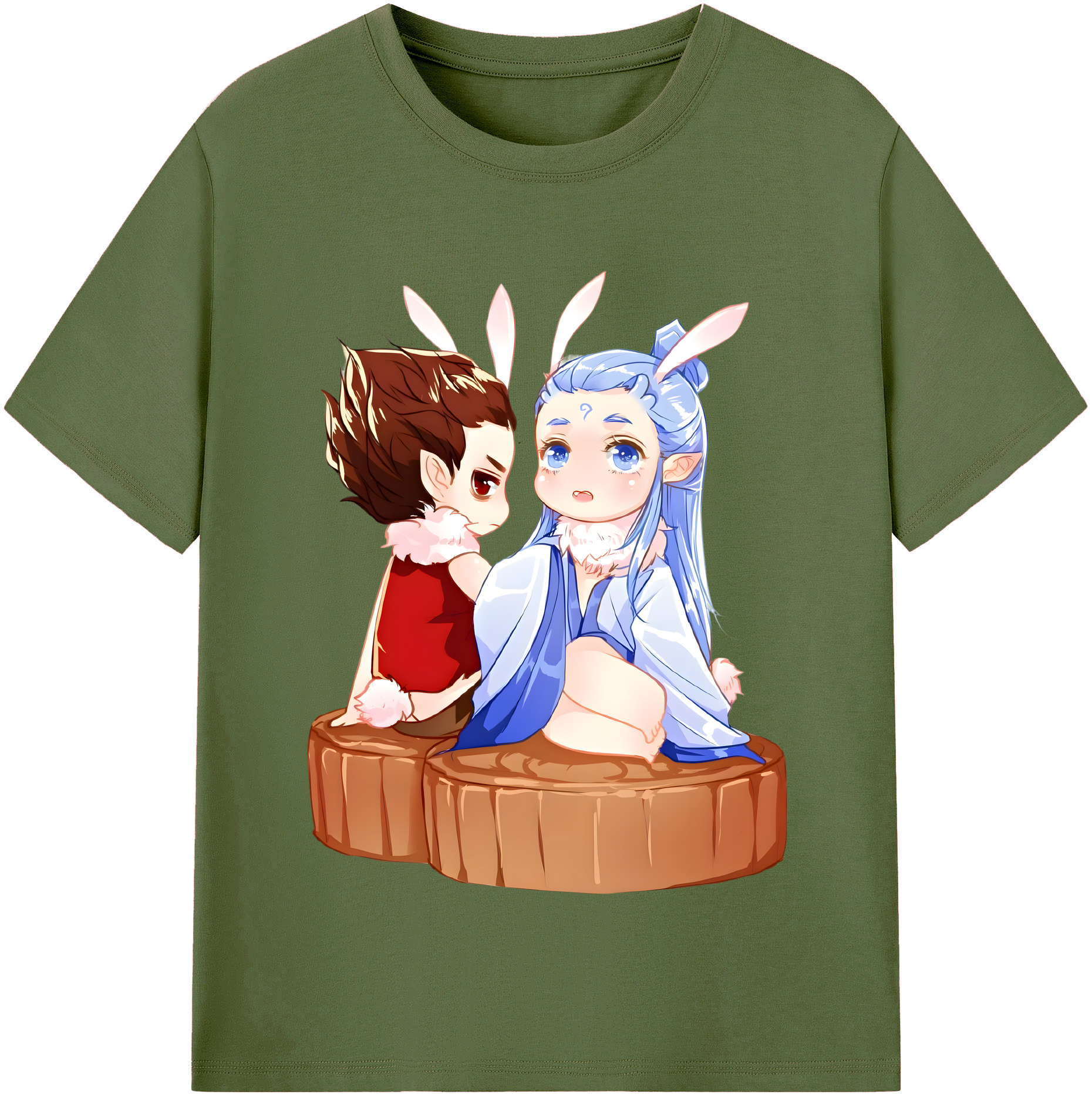 （画像用） Ne Zha 2 ナタ 魔童の大暴れ 綿100％半袖Tシャツ（フロントプリント）